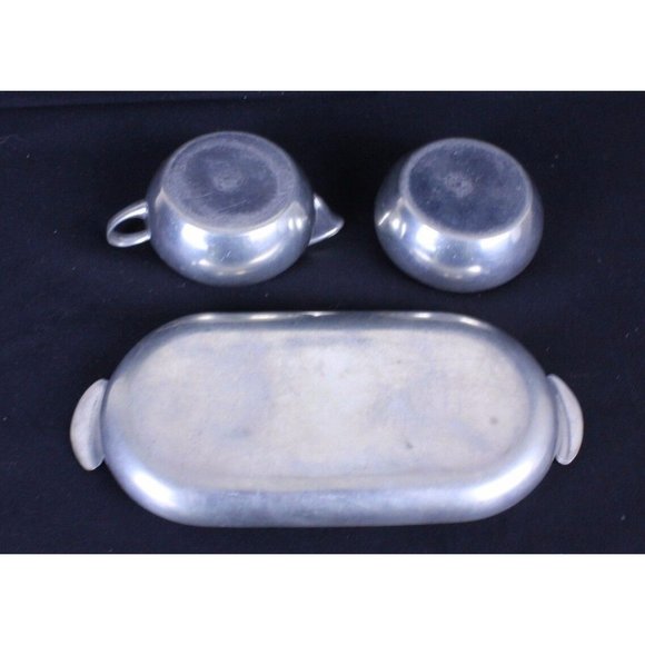 Royal Holland Pewter Daalderop Cream and Sugar with Tray Serving Set - Picture 5 of 5